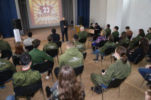 Астраханские патриоты организовали и провели тематическое мероприятие «Российский воин бережёт родной страны покой и славу», посвященное Дню защитника Отечества